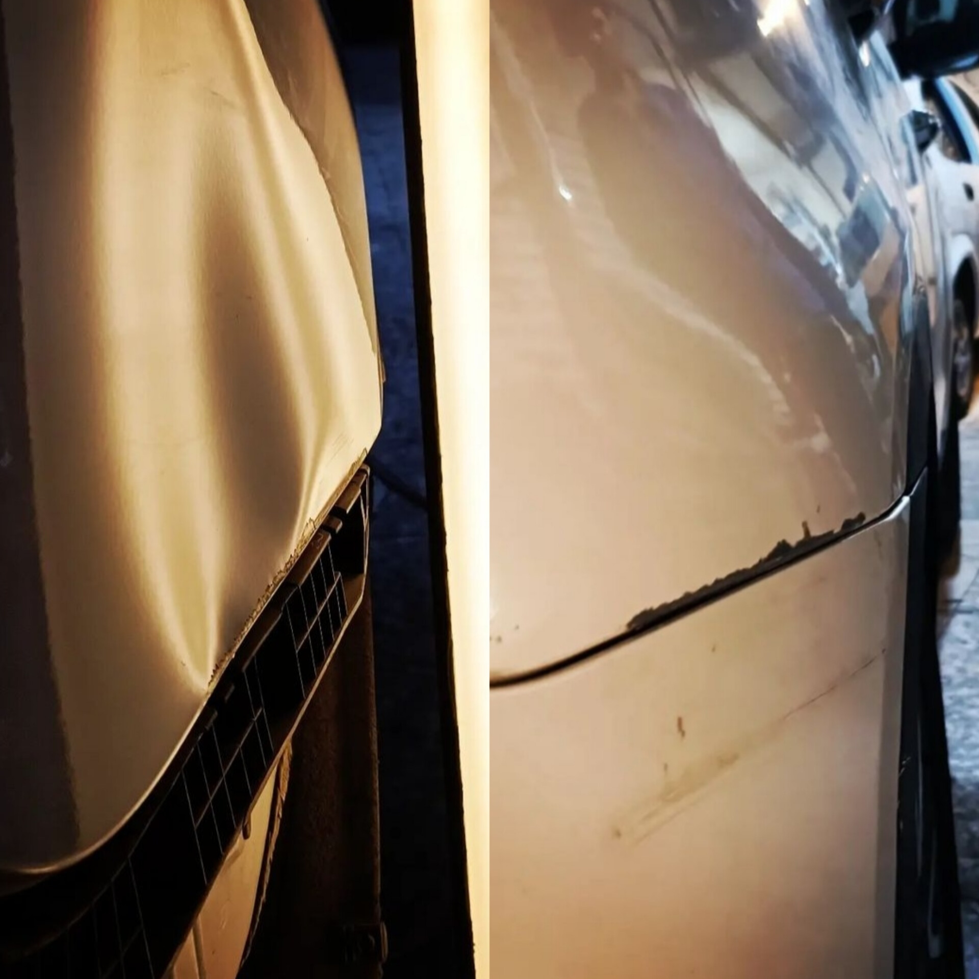 صافکاری گلگیر عقب سانتافه به روش pdr