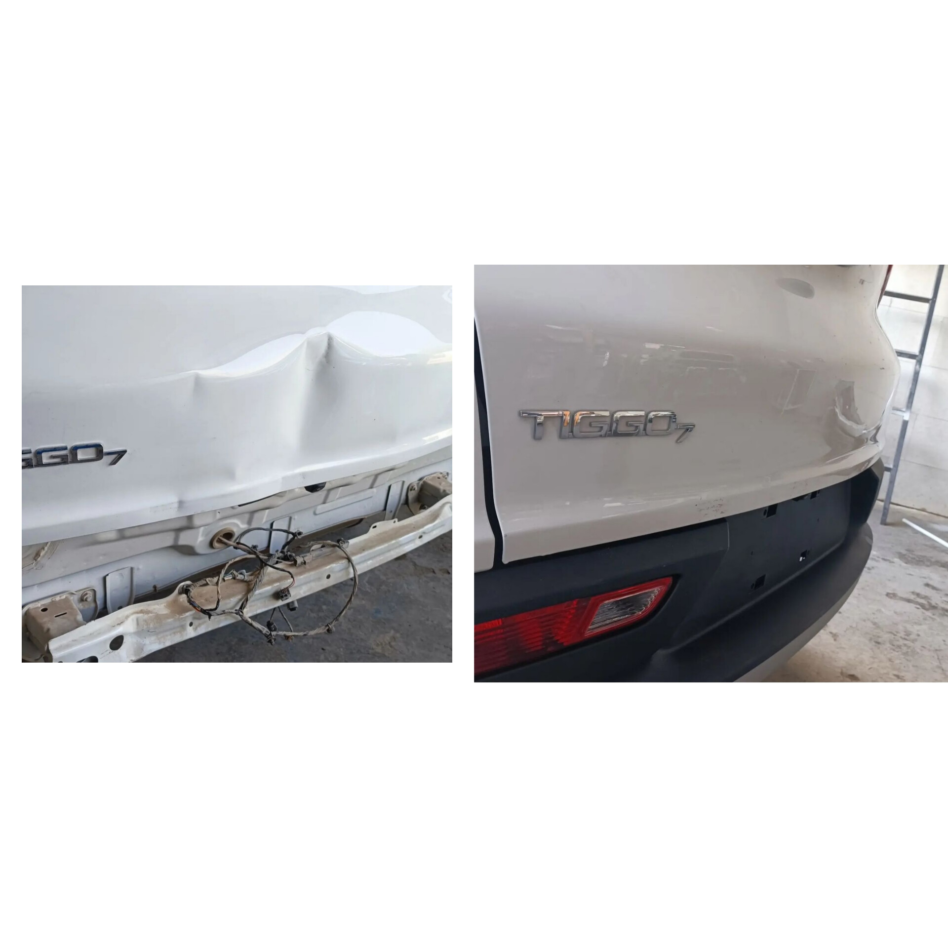 صافکاری درب صندوق تیگو 7 به روش pdr